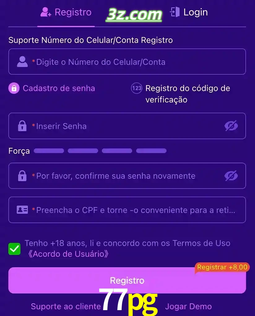 bonus de cadastro imediato